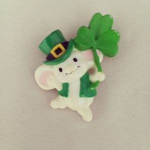 Vintage 1981 Hallmark St. Patrick's Day Mouse Pin